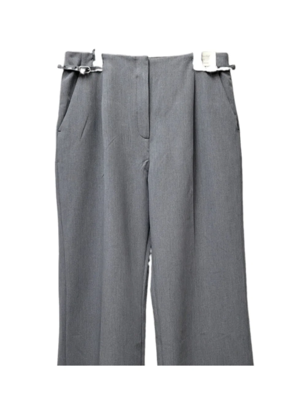 Abercrombie & Fitch Sloane Ultra High Wide-Leg Gray Pleated Pants Size 32 Women